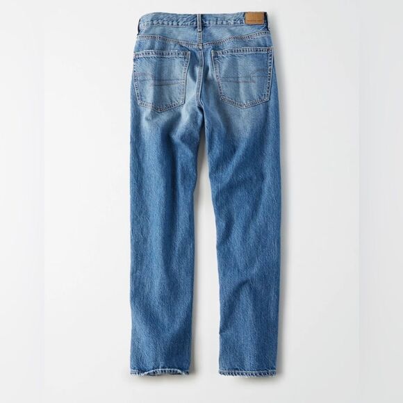 American Eagle 90’s Boyfriend high waisted Distressed Straight Leg Jeans Size 10 - Picture 9 of 13
